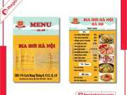 Menu Quán Bia Hơi