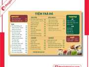 Menu Quán Trà Đá
