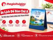 In Lịch Để Bàn Chữ A