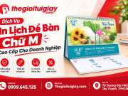 In Lịch Để Bàn Chữ M