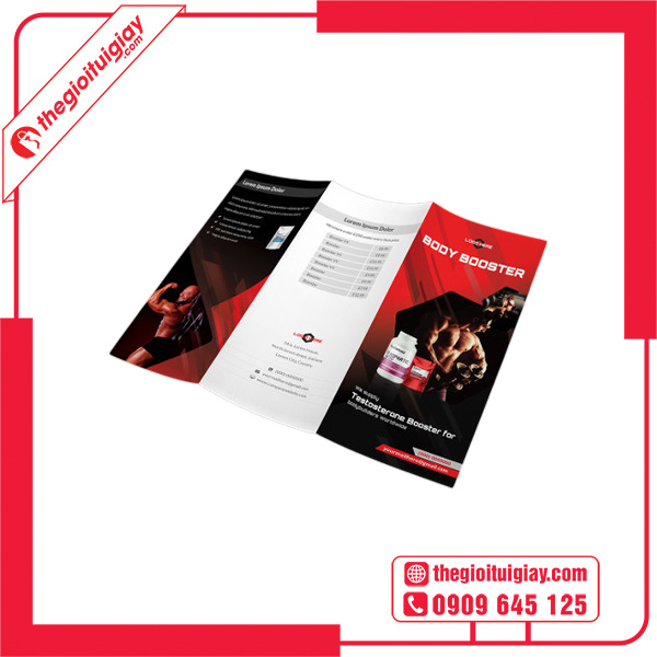 Mẫu brochure gym BODY BOOSTER