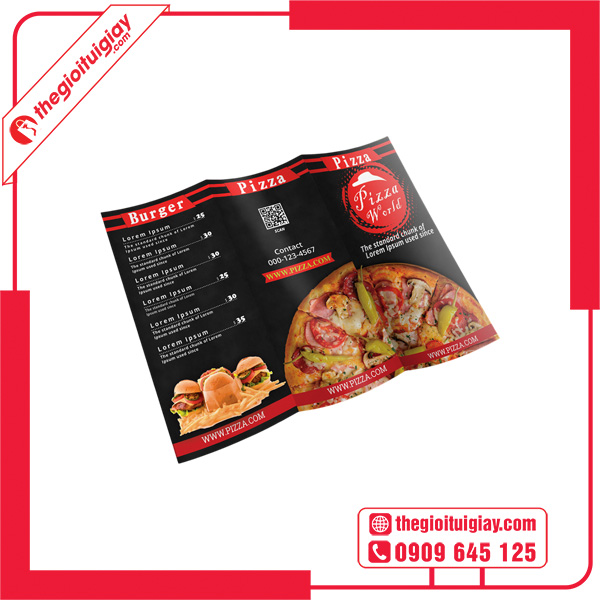 Mẫu brochure pizza độc đáo