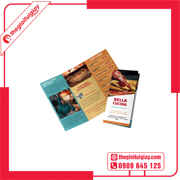 Mẫu brochure pizza BELLA CUCINA