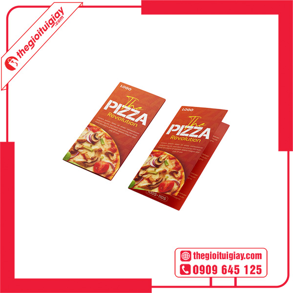 Mẫu brochure pizza gấp 3 thu hút