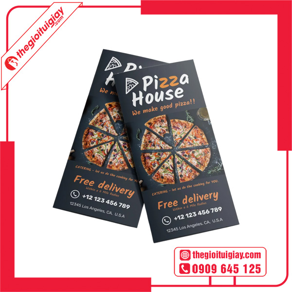 Mẫu brochure pizza thiết kế hiện đại