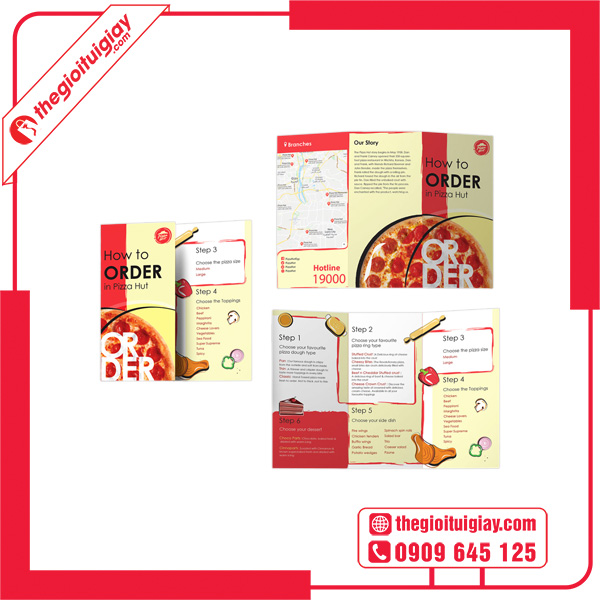 Mẫu brochure pizza thương hiệu độc quyền