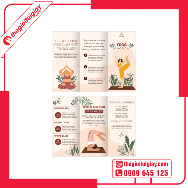 Mẫu brochure yoga yên tĩnh