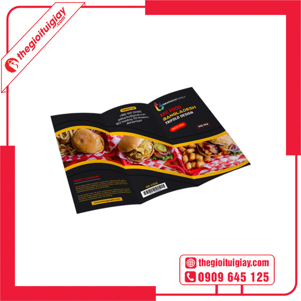 Mẫu brochure menu giá rẻ