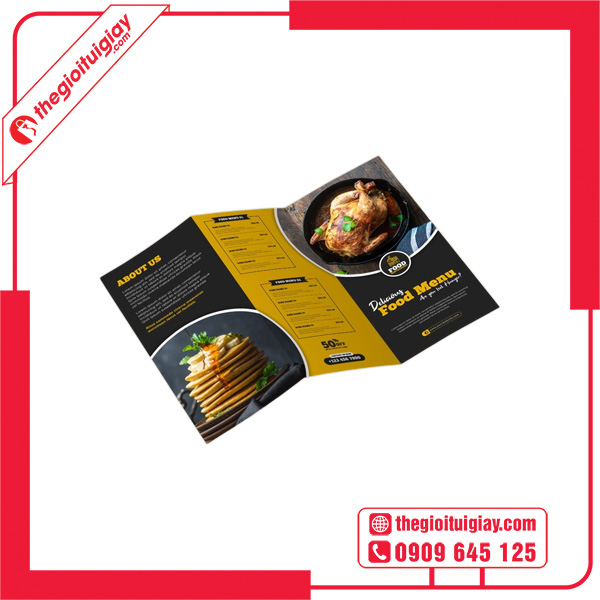 Mẫu brochure menu thu hút