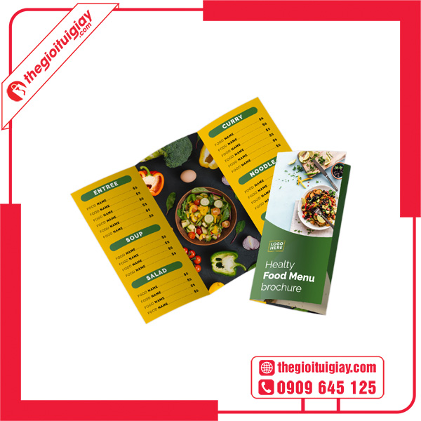 Mẫu brochure menu hiện đại