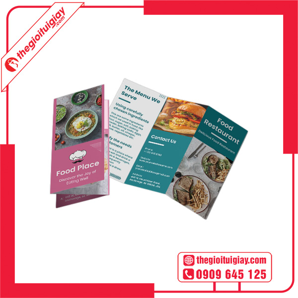 Mẫu brochure menu hamburger