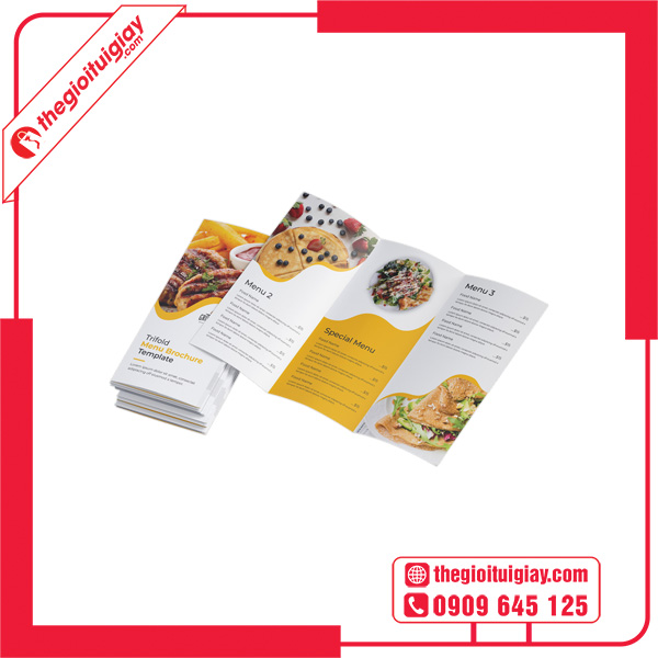 Mẫu brochure menu pizza