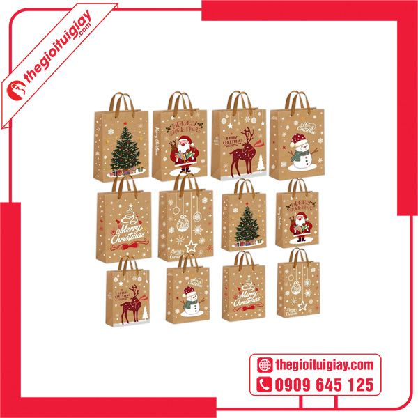 Mẫu túi giấy Noel theo yêu cầu