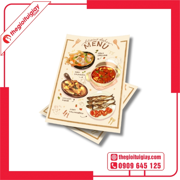 Tờ Rơi Menu