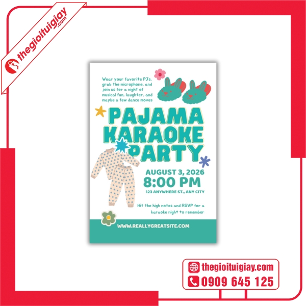 Tờ Rơi Karaoke PAJAMA PARTY