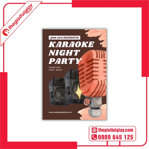 Tờ Rơi Karaoke Thiết Kế Cổ Điển
