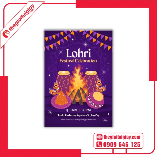 Tờ Rơi Lễ Hội Lohri Festival Celebration
