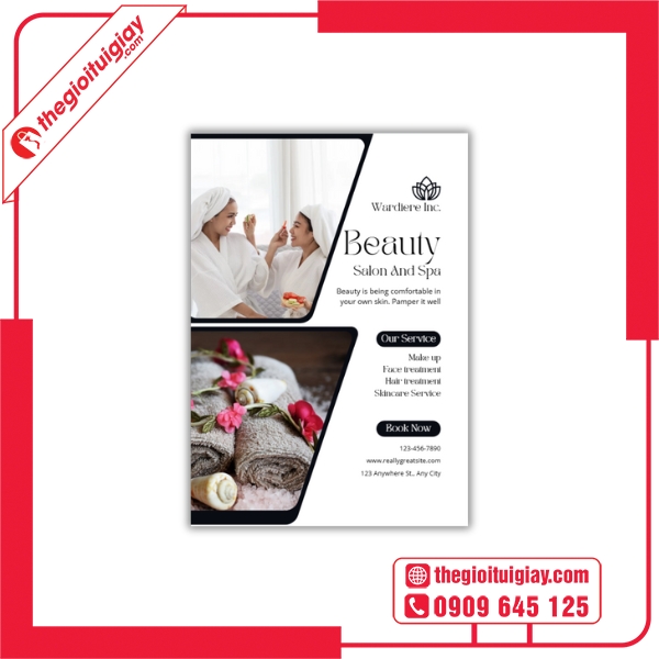 Tờ Rơi Menu Beauty Salon And Spa