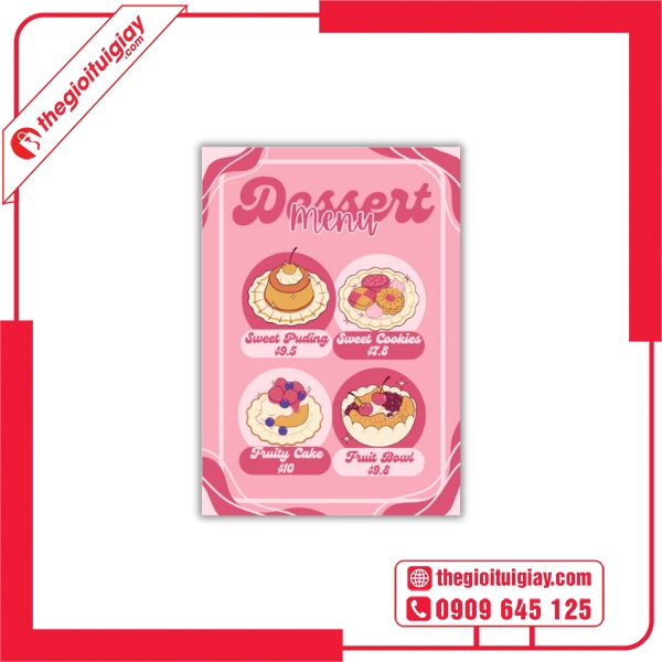 Tờ Rơi Dessert Menu