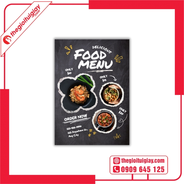 Tờ Rơi DELICIOUS FOOD MENU