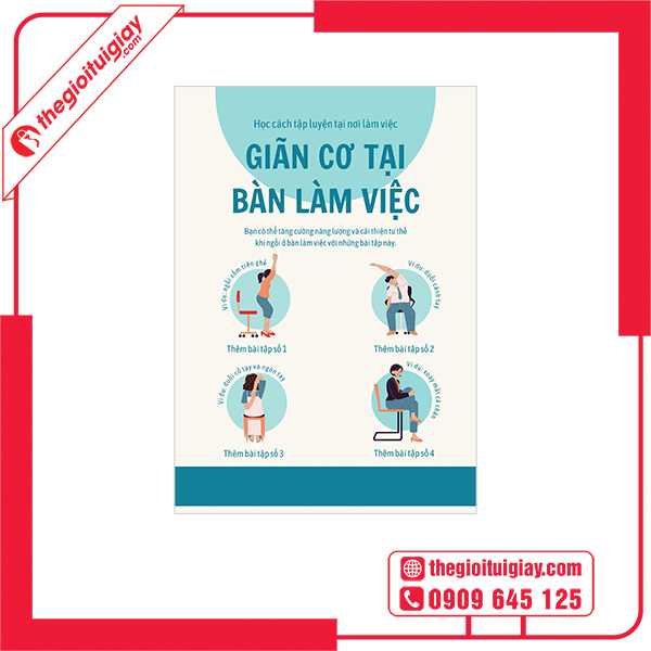 Tờ Rơi Truyền Thông Giáo Dục Sức Khỏe Giãn Cơ Tại Bàn Làm Việc 