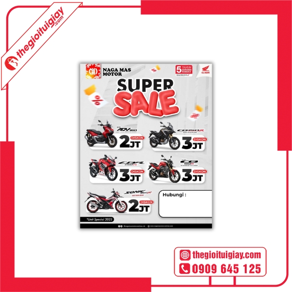 Tờ Rơi Xe Máy SUPER SALE