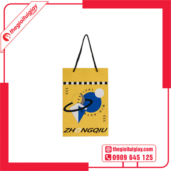 Mẫu túi giấy màu vàng ZHONGQIU