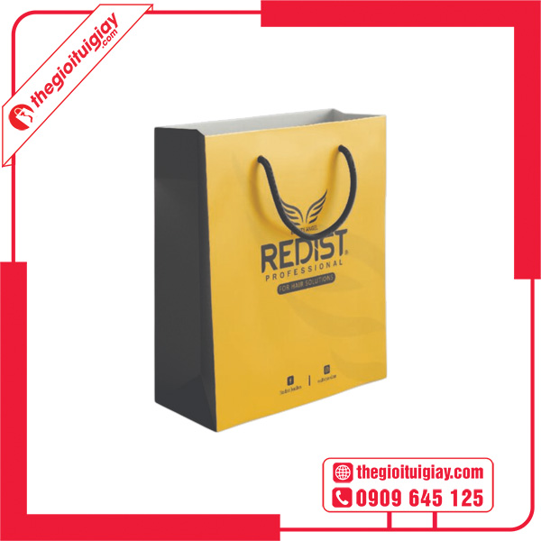 Mẫu túi giấy màu vàng REDIST