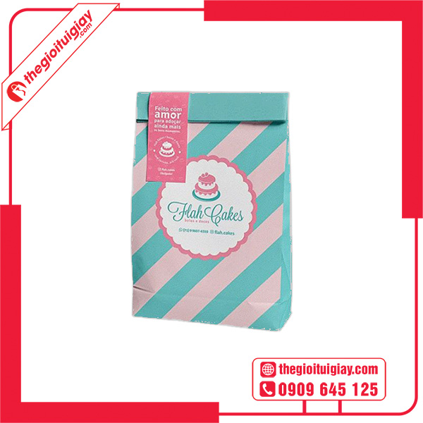Mẫu Túi Giấy Nắp Gập Hah Cakes