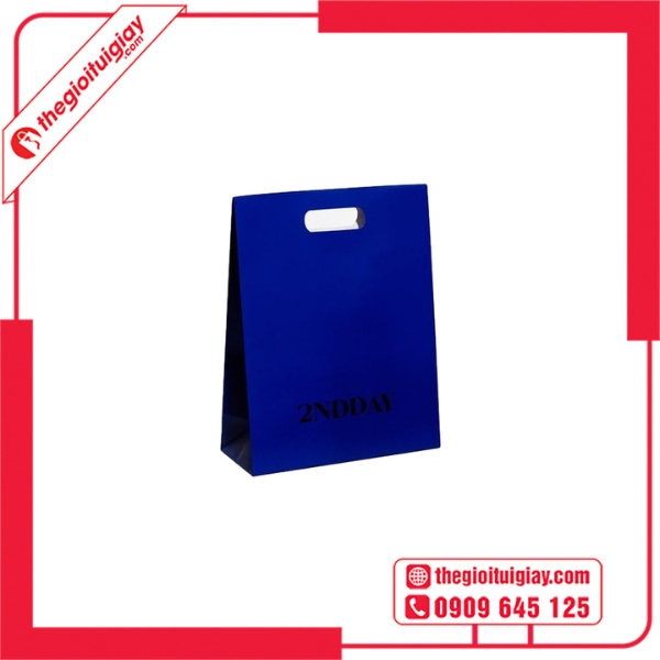Mẫu Túi Giấy Tam Giác Màu Xanh 2NDDAY