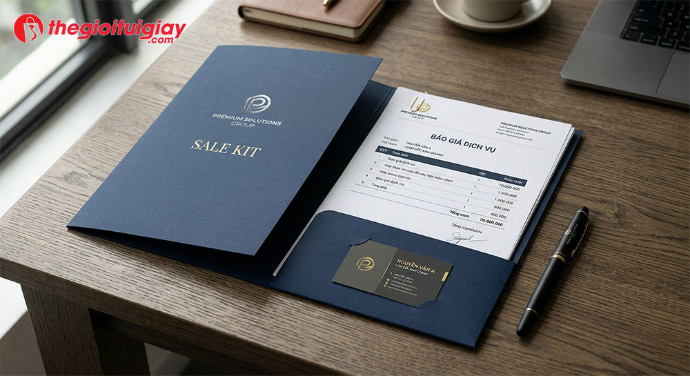 Dịch vụ in folder kẹp file chuy&ecirc;n nghiệp tại Thế Giới T&uacute;i Giấy