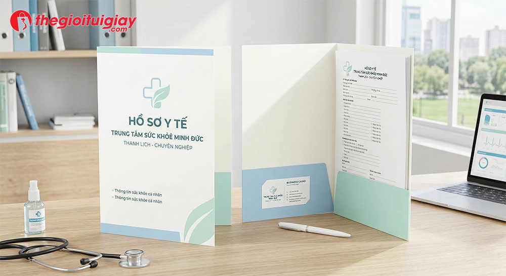 Mẫu Folder Ng&agrave;nh Y Tế