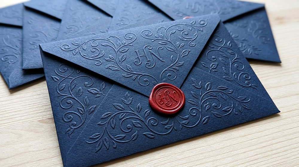 Mẫu phong b&igrave; dập nổi