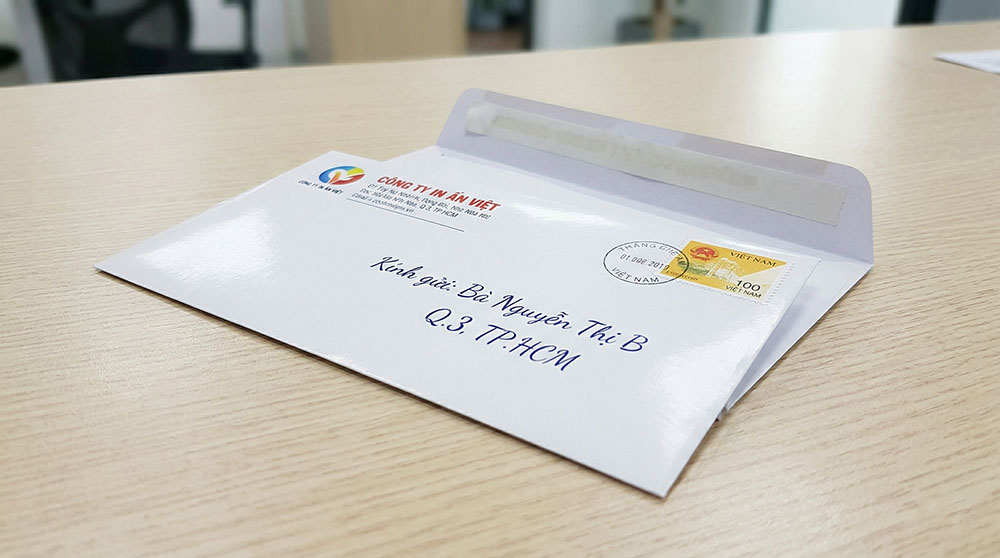 Mẫu phong b&igrave; giấy Couche