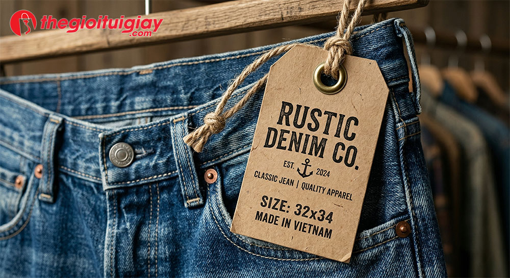 Mẫu tag giấy Kraft đục lỗ, bọc khoen kim loại