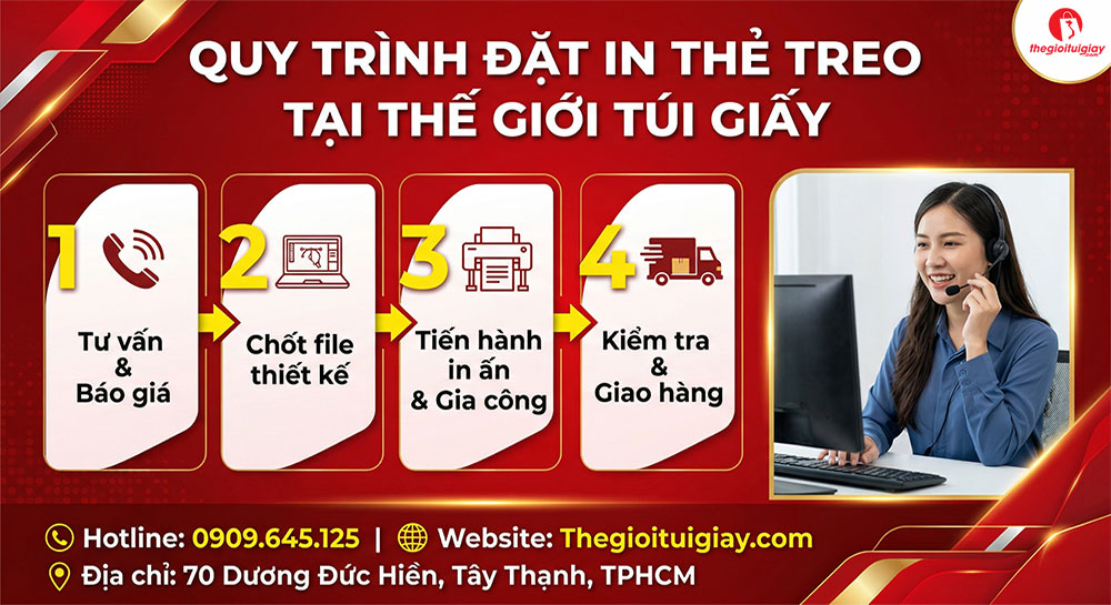 Quy Tr&igrave;nh Đặt In Thẻ Treo Nhanh Ch&oacute;ng, Tiện Lợi