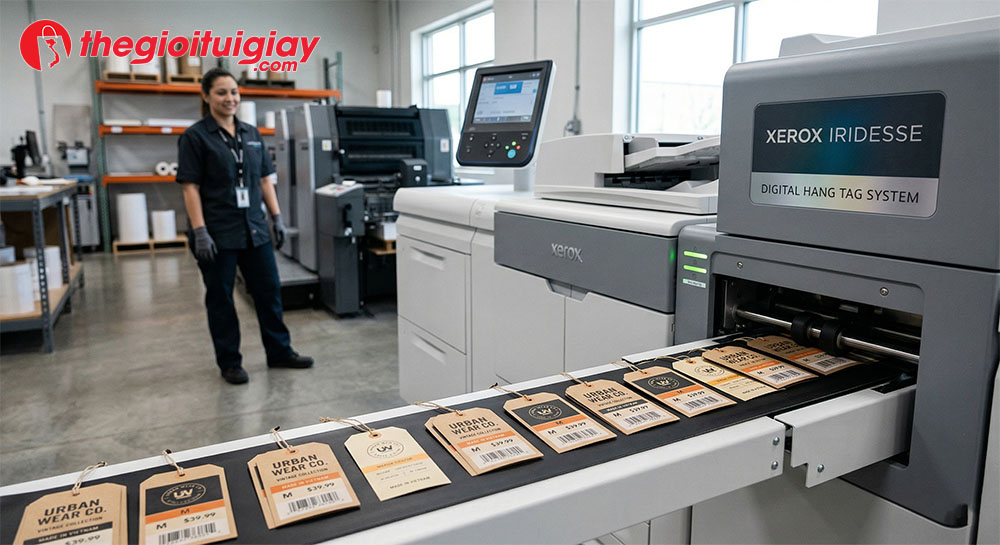 Quy tr&igrave;nh in tag treo bằng m&aacute;y in kỹ thuật số