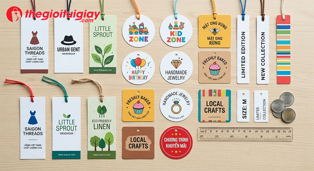 C&aacute;c kiểu d&aacute;ng tag treo phổ biến