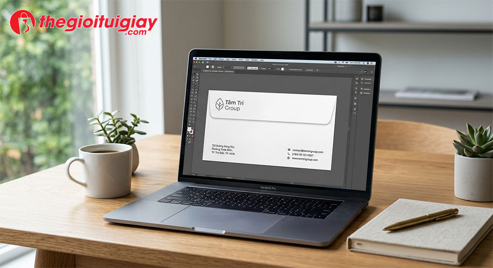Mẫu thiết kế phong b&igrave; nắp vu&ocirc;ng tối giản v&agrave; tinh tế từ Thế Giới T&uacute;i Giấy