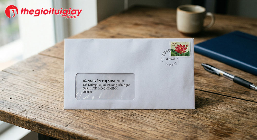 Mẫu phong b&igrave; nắp vu&ocirc;ng c&oacute; cửa sổ b&oacute;ng k&iacute;nh