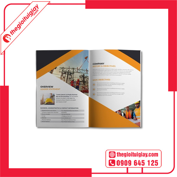 Mẫu catalogue xây dựng ấn tượng