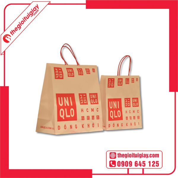 Mẫu túi giấy Uniqlo ĐỒNG KHỞI