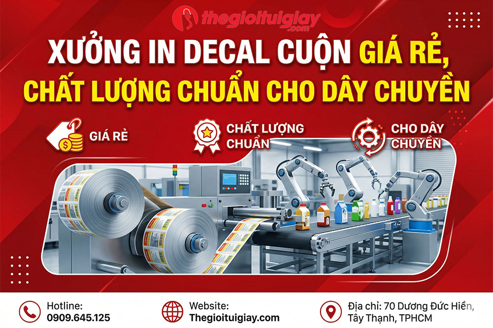 Xưởng In Decal Cuộn Giá Rẻ, Chất Lượng Chuẩn Cho Dây Chuyền