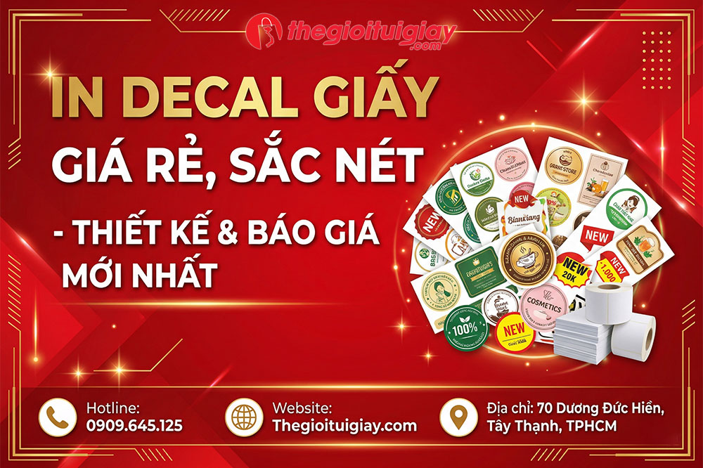 In Decal Giấy Giá Rẻ, Sắc Nét - Thiết Kế & Báo Giá Mới Nhất