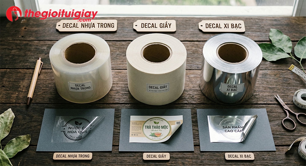 C&aacute;c chất liệu in decal cuộn phổ biến như decal giấy, decal nhựa PVC v&agrave; decal xi bạc si&ecirc;u bền