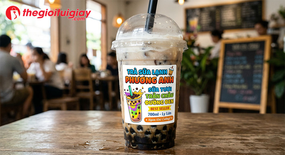 Ứng dụng in decal nhựa sữa gi&aacute; rẻ cho ly tr&agrave; sữa