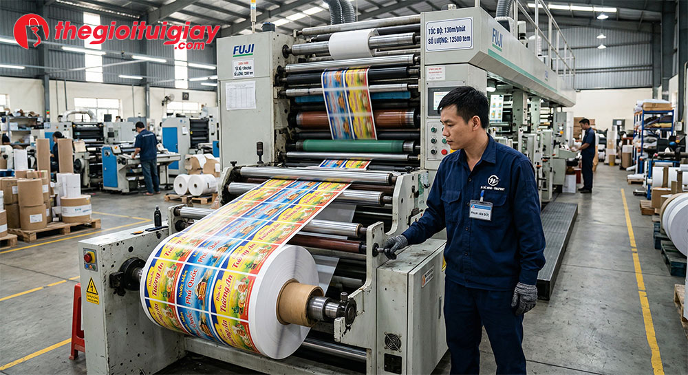 Hệ thống m&aacute;y in decal nhựa c&ocirc;ng nghiệp hiện đại cho chất lượng sắc n&eacute;t