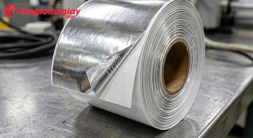 Cấu tr&uacute;c cuộn decal xi bạc v&agrave; m&agrave;ng Metalize x&eacute; kh&ocirc;ng r&aacute;ch