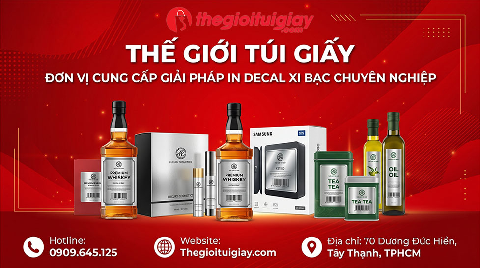 Thế Giới T&uacute;i Giấy - Đơn Vị Cung Cấp Giải Ph&aacute;p In Decal Xi Bạc Chuy&ecirc;n Nghiệp