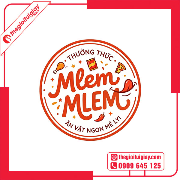 Mẫu logo ăn vặt MLEM MLEM